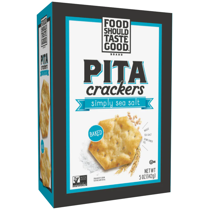 Food Should Taste Good   FSTG Crackers Pita Simply Sea Salt 5 oz
