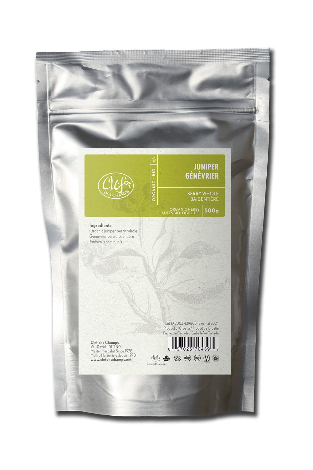 JUNIPER whole organic     500 GR