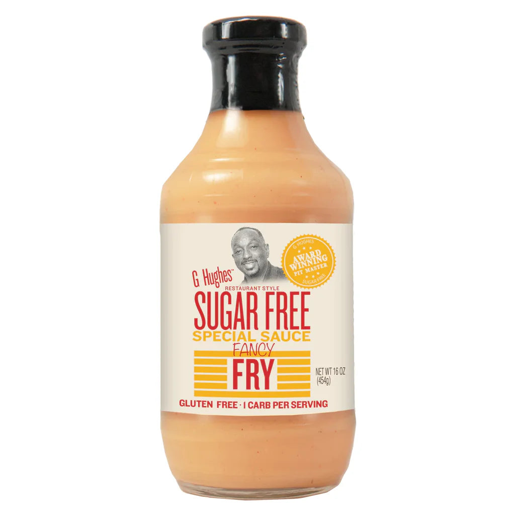 G Hughes Sugar Free Sauce    G Hughes Dipping Sauce    Flavour: Fancy Fry Sauce 
Container Size: 473 mL    Case of 6