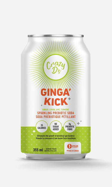Crazy D's Prebiotic Soda Ginga Kick 355 mL