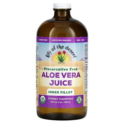 LILY OF THE DESERT    Juices & Concentrates Preservative Free    LILY OF THE DESERT    Juices & Concentrates Preservative Free    Org PF Aloe Vera Juice 946mL