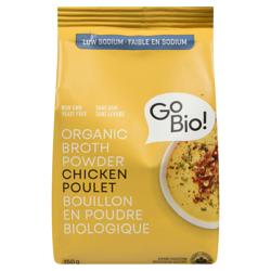 GoBIO! Organics   Low Sodium Org Chicken Broth Pwdr 8 x 150g