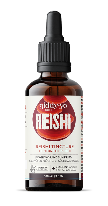 GIDDY-YO   Reishi Tincture - Made in Canada - Organic   100 ml