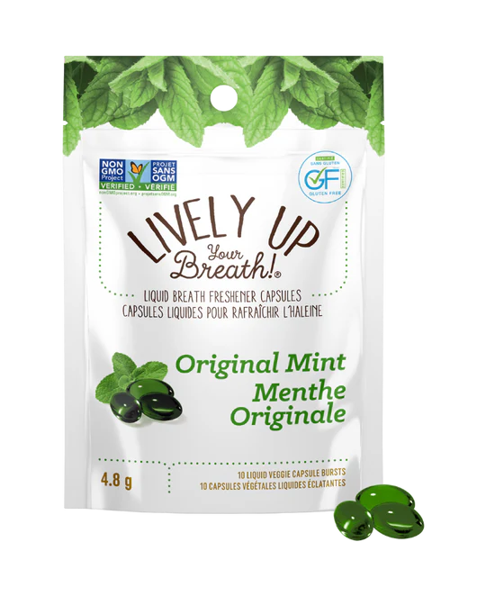 LIVELY UP YOUR BREATH    Original Mint Chew, 12/display