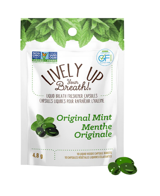 LIVELY UP YOUR BREATH    Original Mint Chew, 12/display