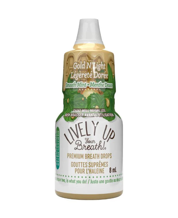 LIVELY UP YOUR BREATH    Gold Nlight Mint drops, 12/display
