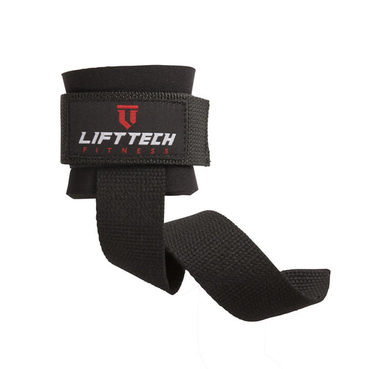 LIFT TECH FITNESS   NEO WRIST SUPPORT LIFTING STRAPS "10"   BLACK