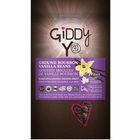 GIDDY-YO   Vanilla Beans, Madagascar Bourbon, Ground - Organic - New Lower Price   2 oz / 57 g