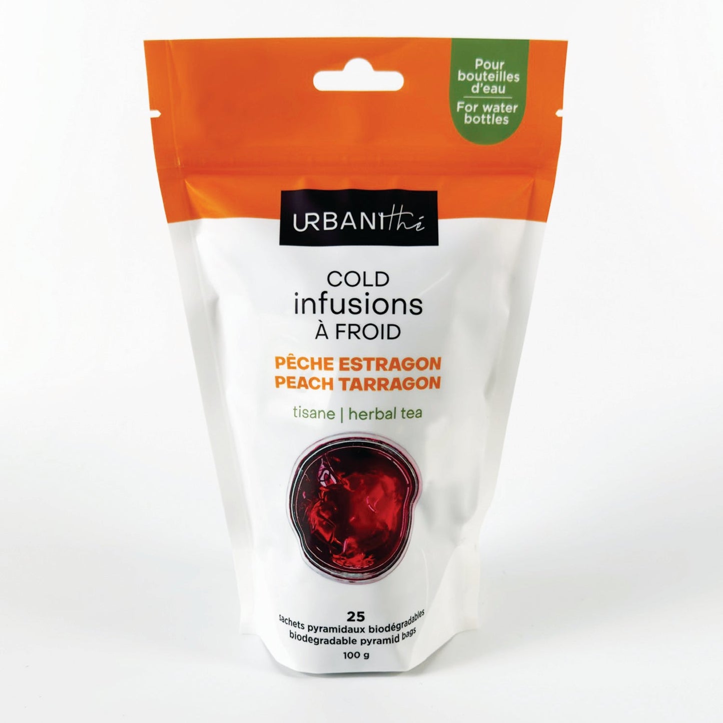 Urbanithé - Peach Tarragon – Herbal tea, sugar-free, theine-free - 25 sachets