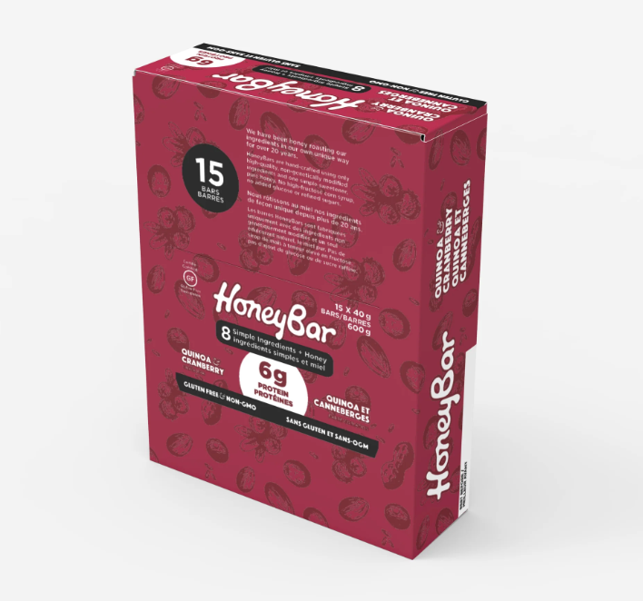 Honey Bar Quinoa & Cranberry Snack bar - 15 x 40g bars