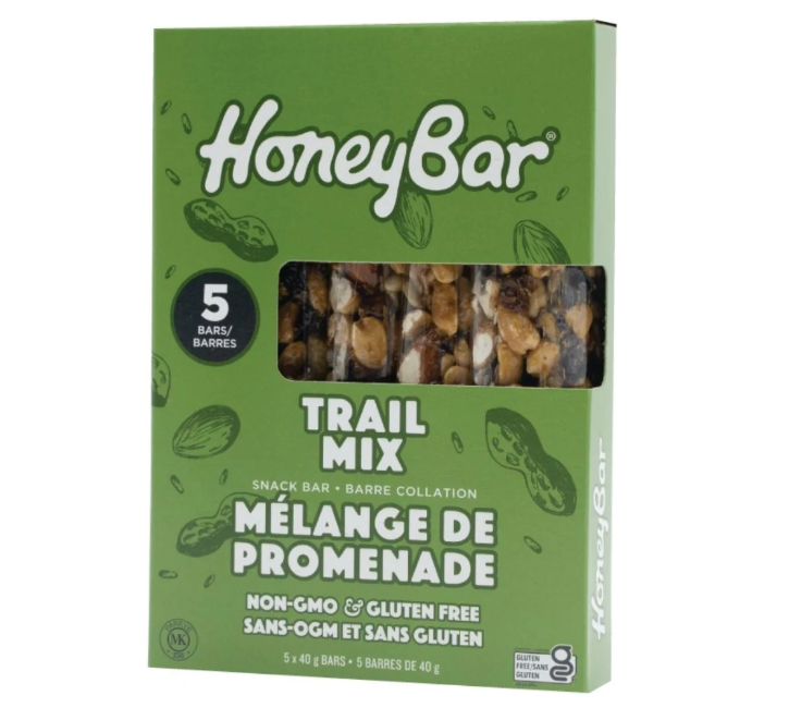 Honey Bar Trail Mix Snack bar - 5 x 40g bars