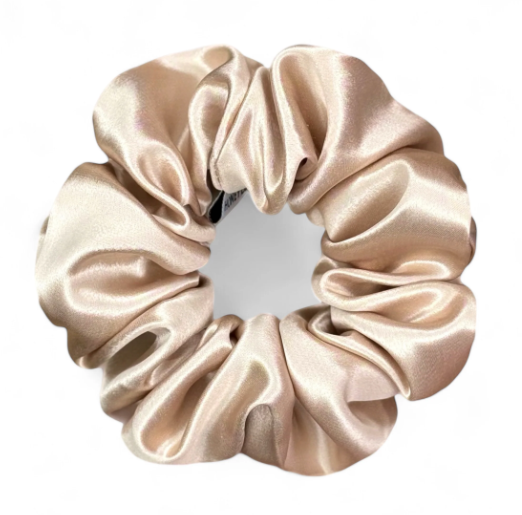 HoneyLux   Organic Silk Scrunchie Regular - CHAMPAGNE