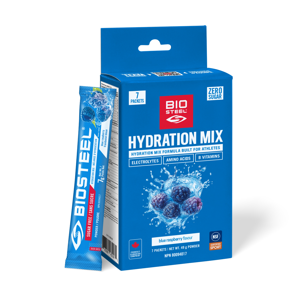 BioSteel - Hydration Mix Blue Raspberry 7pk 49g