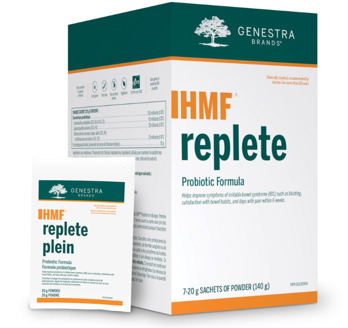 Genestra Brands - HMF Replete - Probiotic Formula - Supports Intestinal Microflora and Gastrointestinal Health - 7 Sachets (20 Grams Powder Each)