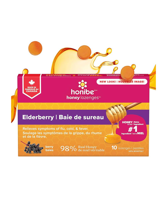 HONIBE    Pure Honey lozenges with Elderberry 10pc