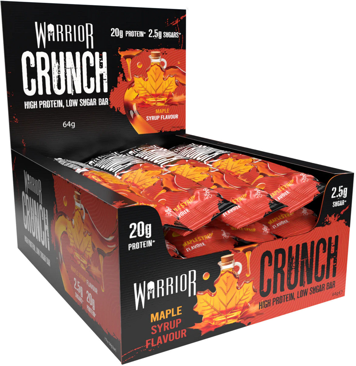 WARRIOR   CRUNCH BAR   64g - 12/box   MAPLE SYRUP