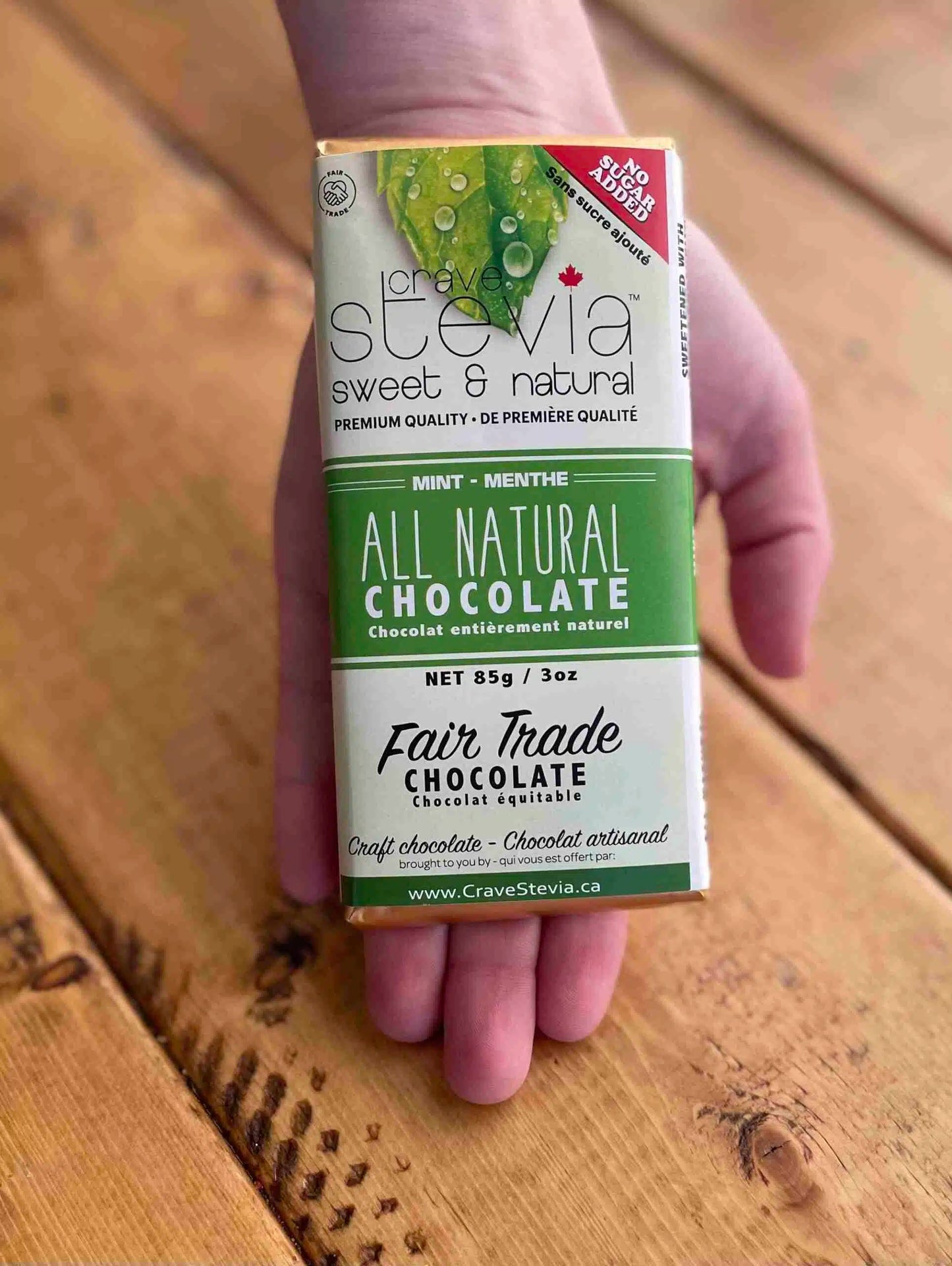 CRAVE STEVIA Mint Chocolate, 85g /12bars