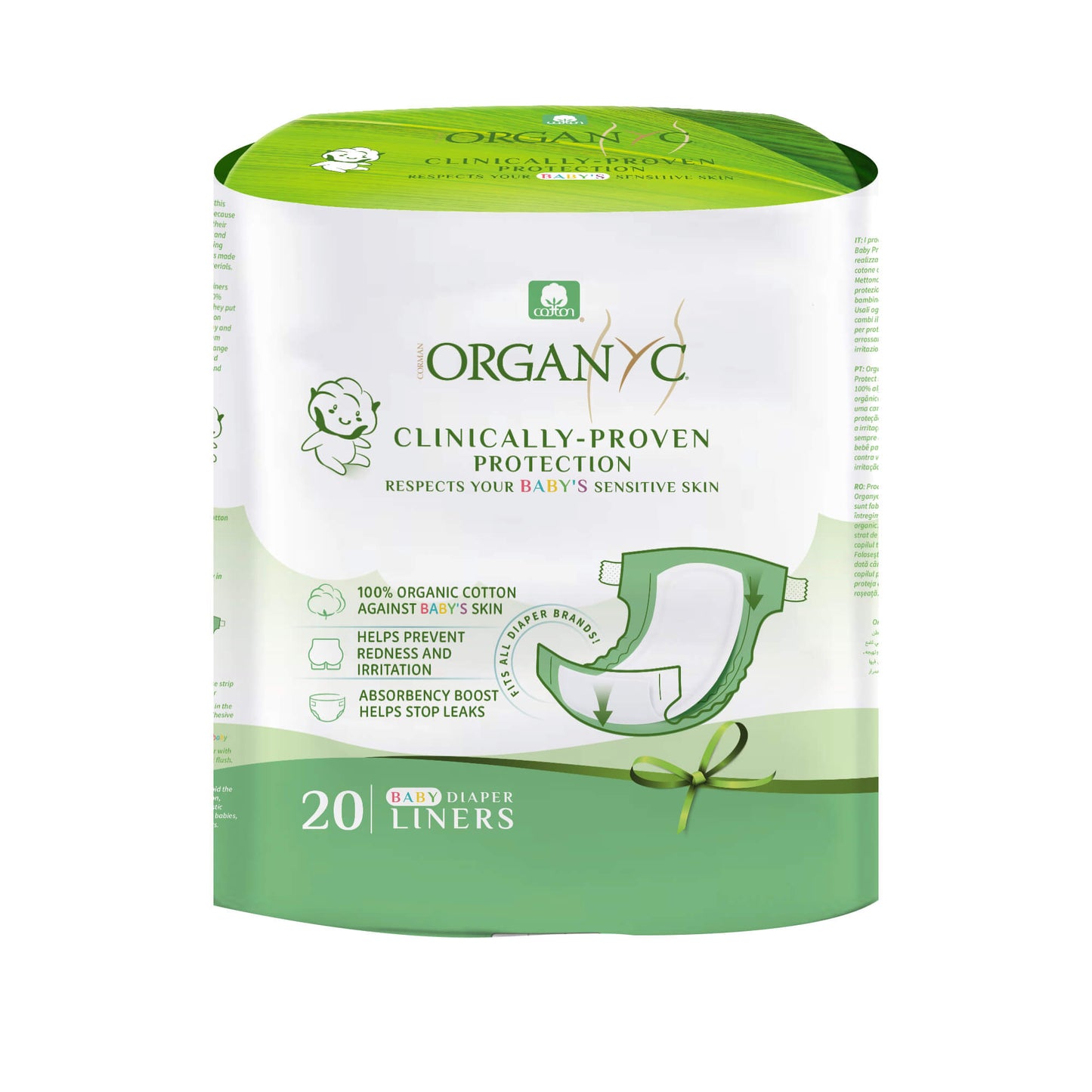 Organyc   Baby Diaper Liner 20ct