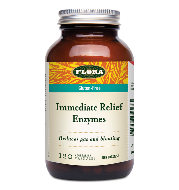Flora   Immediate Relief Digestive Enzymes120 caps