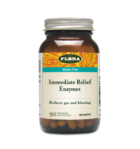 Flora   Immediate Relief Digestive Enzymes90 caps
