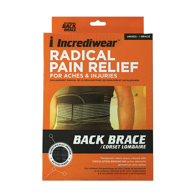 Incrediwear - Incrediwear Braces - Back Brace Black Extra Large