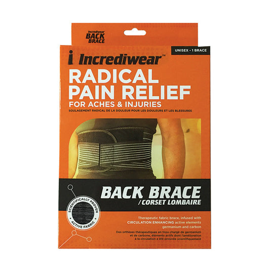 Incrediwear - Incrediwear Braces - Back Brace Black Extra Large