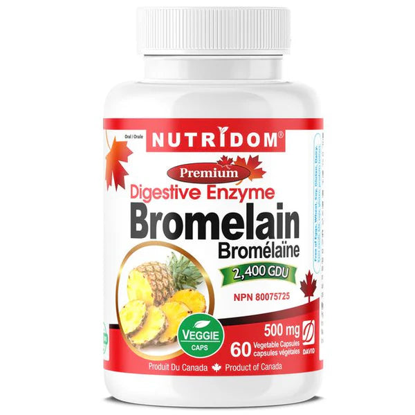 NUTRIDOM®    Bromelain  2,400GDU  60 Vcaps
