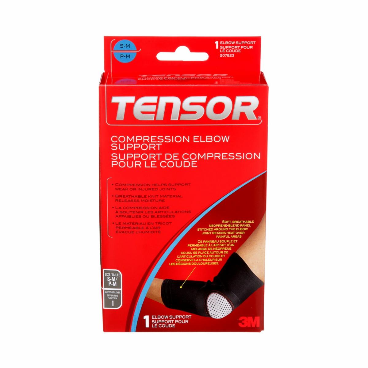TENSOR SUPPORT ELBOW SM/MD BLACK