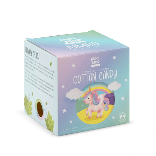Moo Moo Bath Co   Jumbo Bath Bomb Cotton Candy 250g