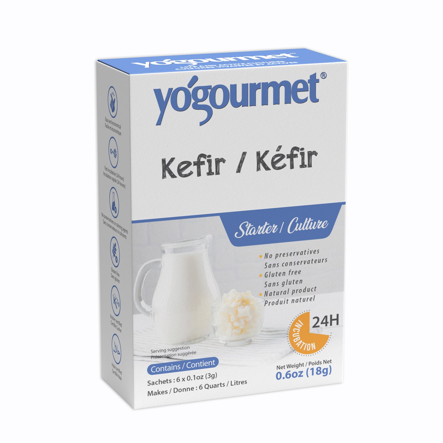YOGOURMET    Yogurt Starter, Kefir, Organic    18g