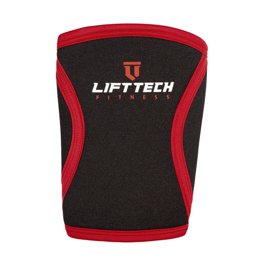 LIFT TECH FITNESS   PRO 5MM KNEE SLEEVES   RED / BLACK   L