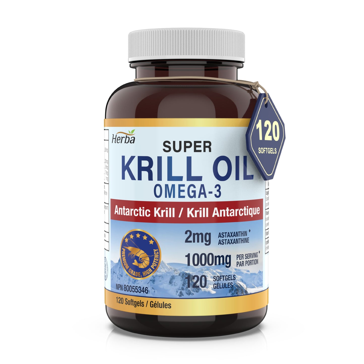 Herba  Krill Oil 500mg - 120 Softgels