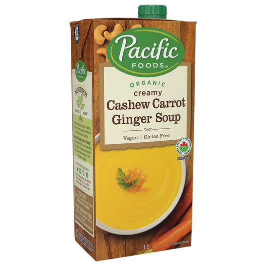 PACIFIC SOUPS -  Organic Cashew Carrot Ginger Soup (tetrapak)    1l