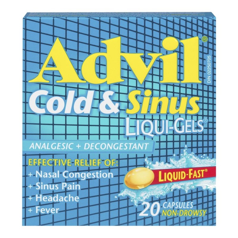 ADVIL COLD & SINUS LIQUI-GELS CPLT 200MG 20 TABLET