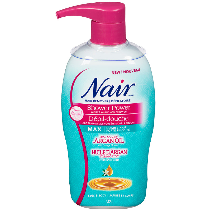NAIR SHOWER POWER MAX COARSE HAIR ARGAN OIL 312G