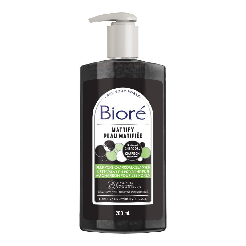 BIORE CHARCOAL STRIP 14+CLEANSER 200ML
