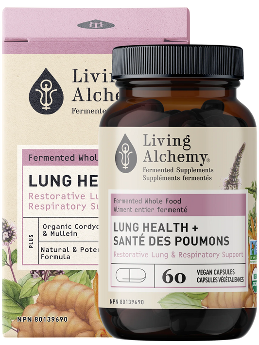 Living Alchemy   LUNG HEALTH +   Restorative Lung & Respiratory Support   60VC