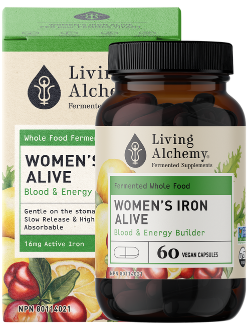 Living Alchemy Women's Iron Alive - Blood & Energy Builder- 60 Caps
