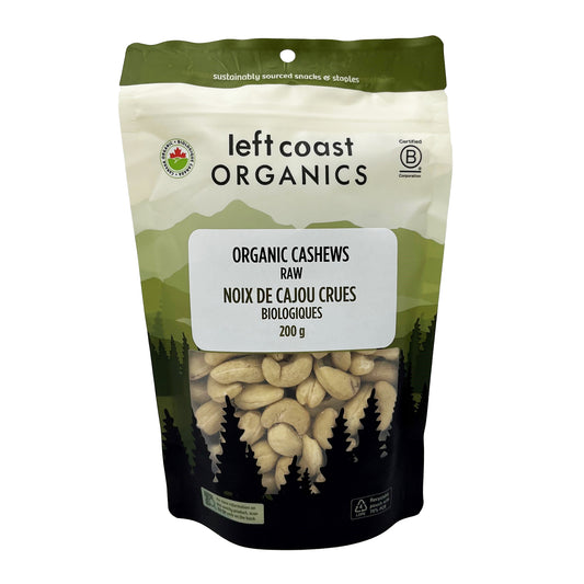 LEFT COAST   Organic Raw Cashews   200g