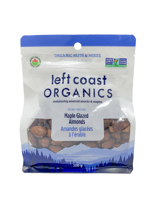 LEFT COAST   Organic Maple Glazed Almonds   200g