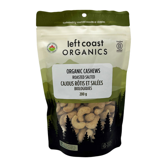 LEFT COAST   Organic Roasted Salted Cashews   200g