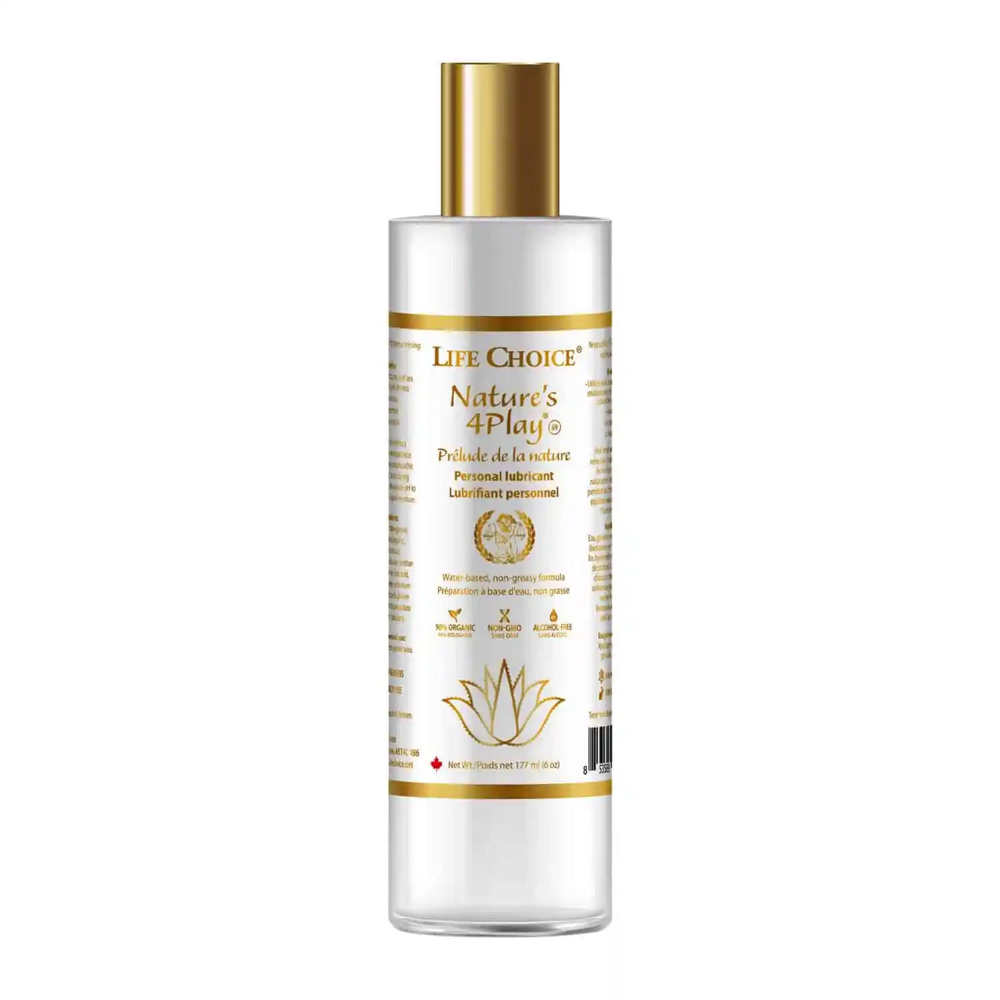 LIFE CHOICE    Nature's 4-Play, Personal Lubricant, 177 ml / 6 Oz.