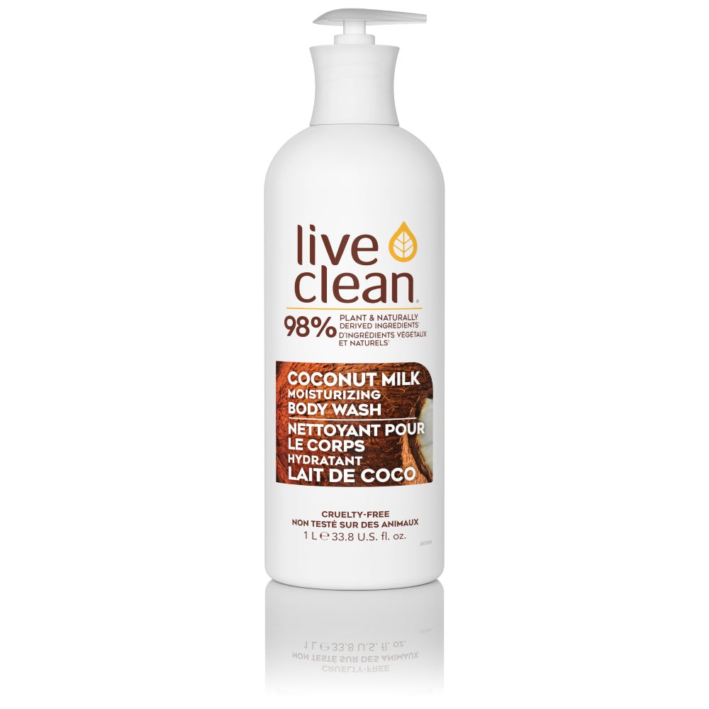 LIVE CLEAN BODY WASH COCONUT MILK 1L