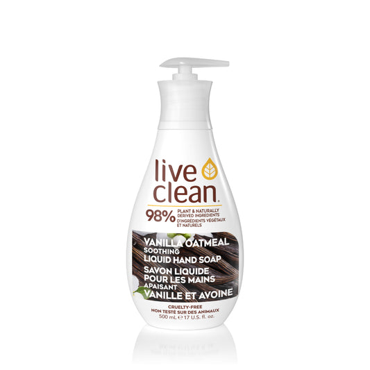 Live Clean   Vanilla Oatmeal Soothing Liquid Soap 500ml