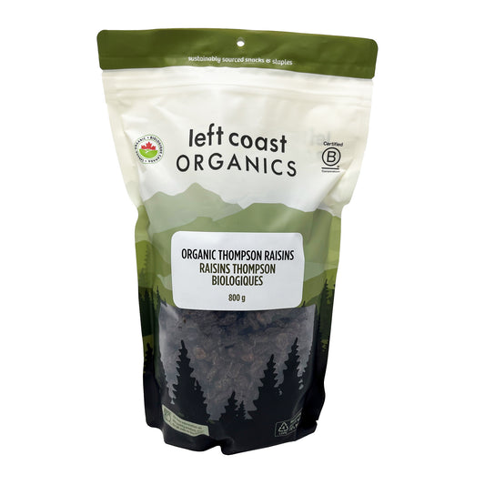 LEFT COAST   Organic California Thompson Raisins   800g