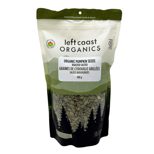 LEFT COAST   Organic Roasted Salted Pumpkin Seeds   700g