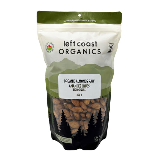 LEFT COAST   Organic Almonds, Raw   800g