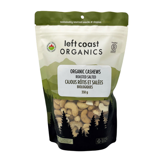 LEFT COAST   Organic Roasted Salted Cashews   350g