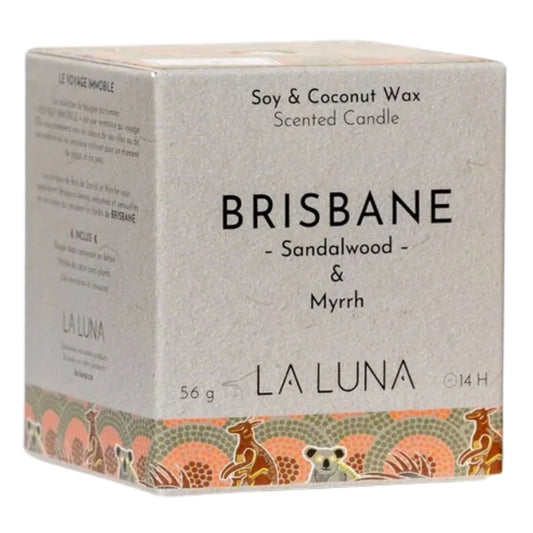 LA LUNA     Brisbane Sandalwood Myrrh Candle 56g