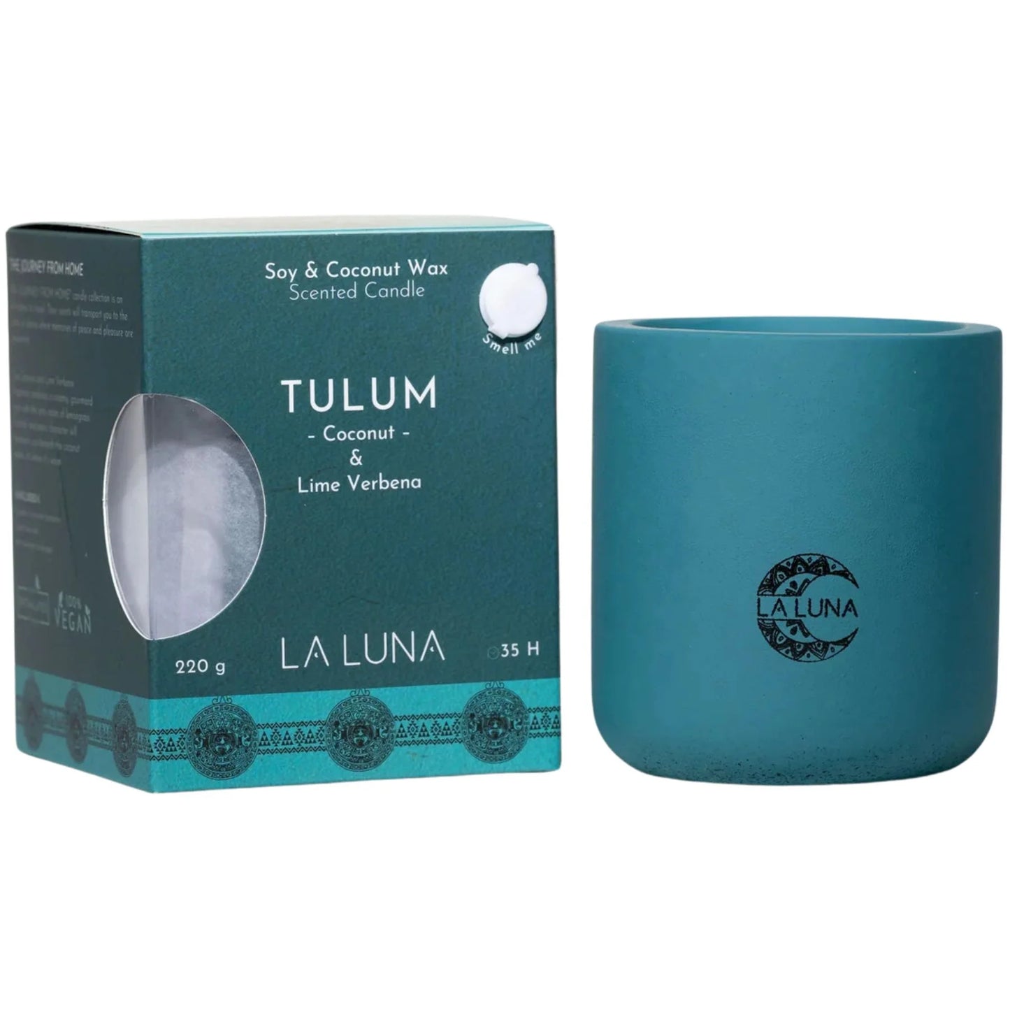 LA LUNA    Soy & Coconut Candles    Tulum Coconut Lime Verb Candle 220g